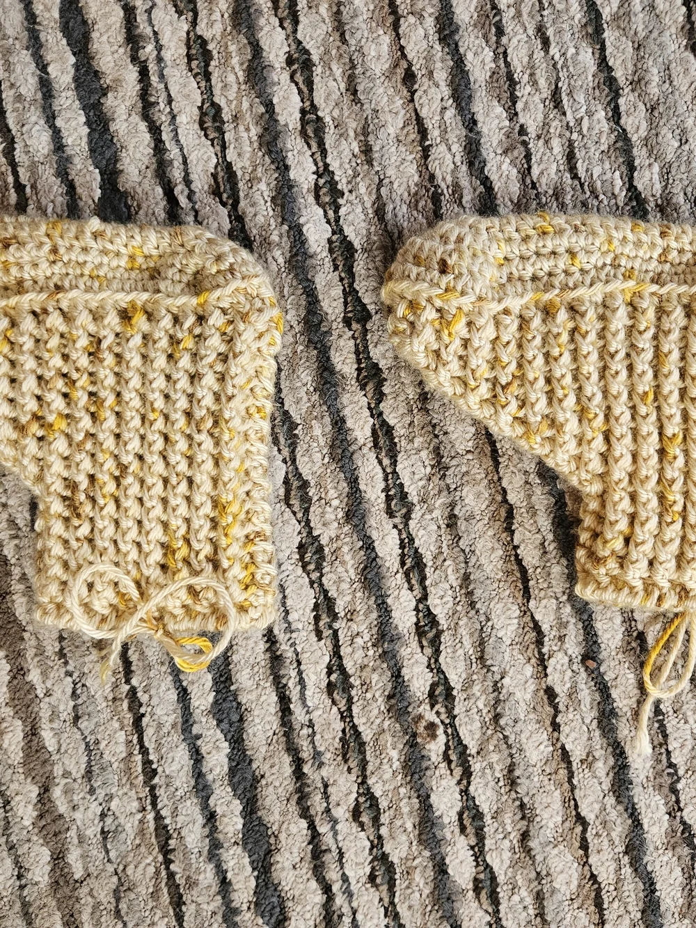 Hand-Knit Kids Yellow Cozy Slipper Boots